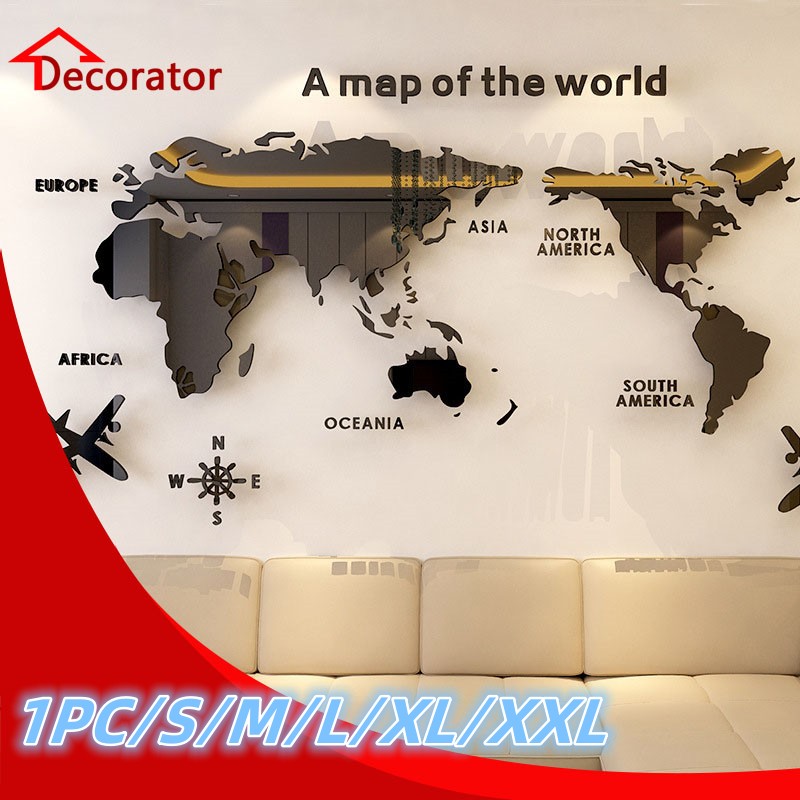 Star Map Poster - Nordic World Map Akrylowa naklejka ścienna
